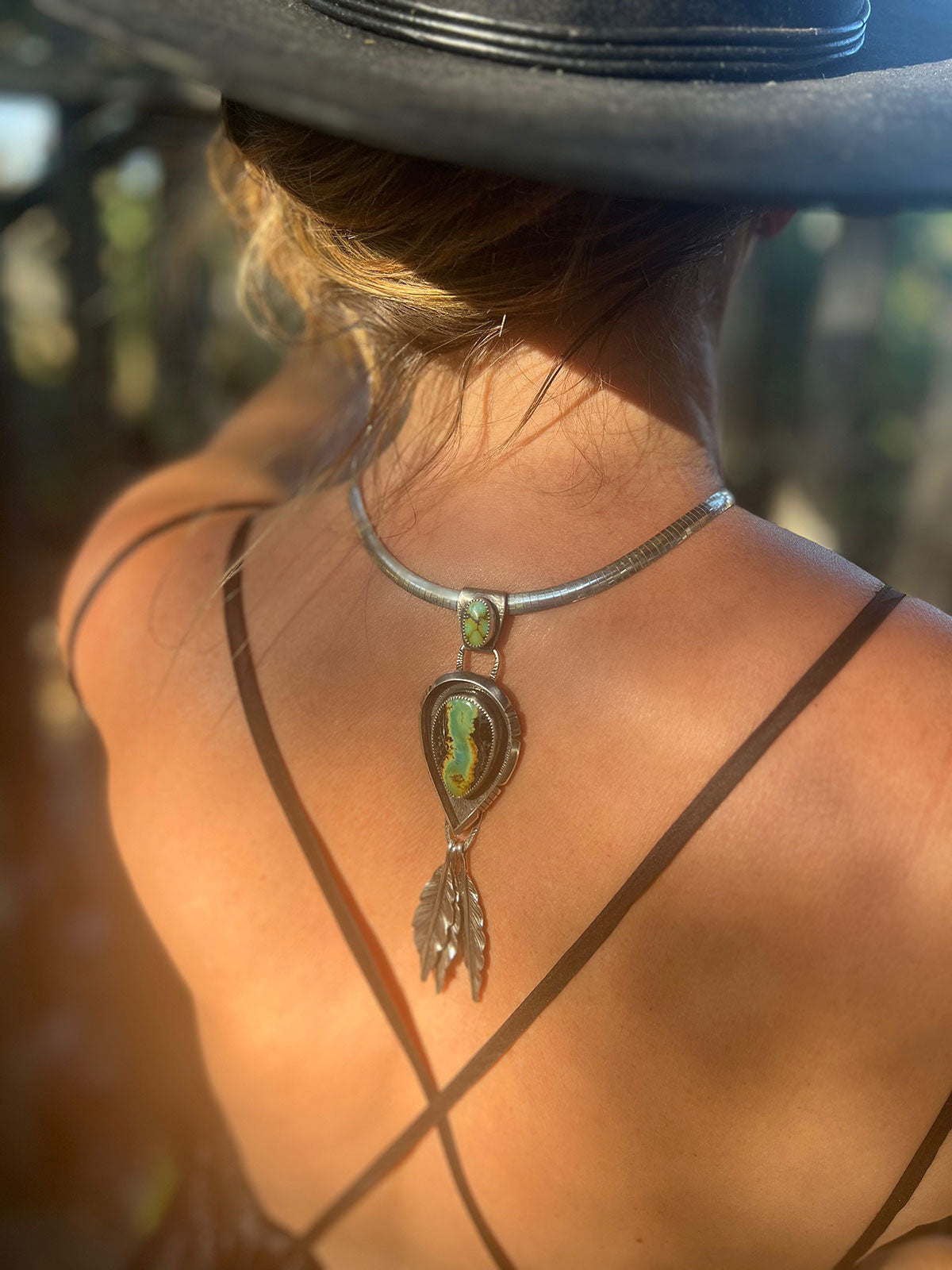 Arrow Pendant Blackjack Autumn Turquoise