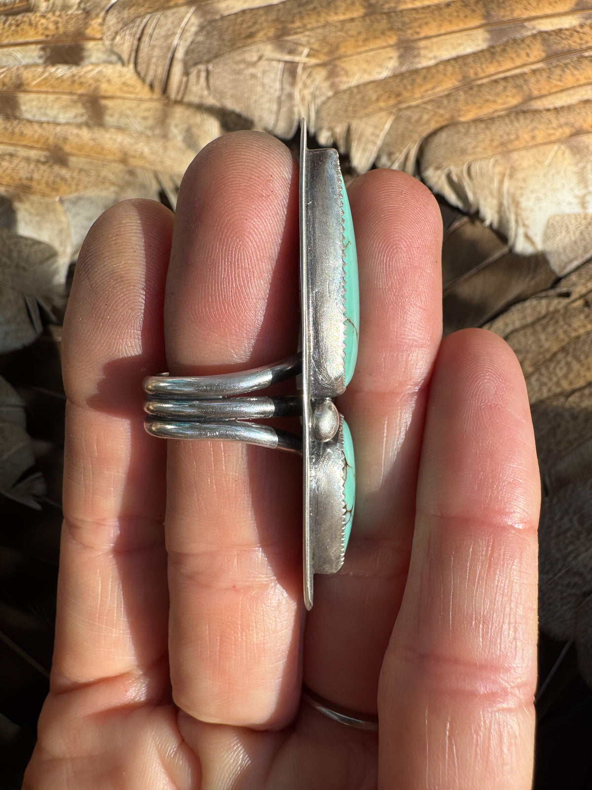 Available! Double Turquoise Statement Ring 8.75