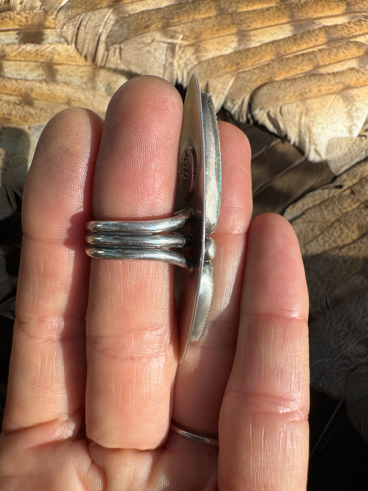 Available! Double Turquoise Statement Ring 8.75