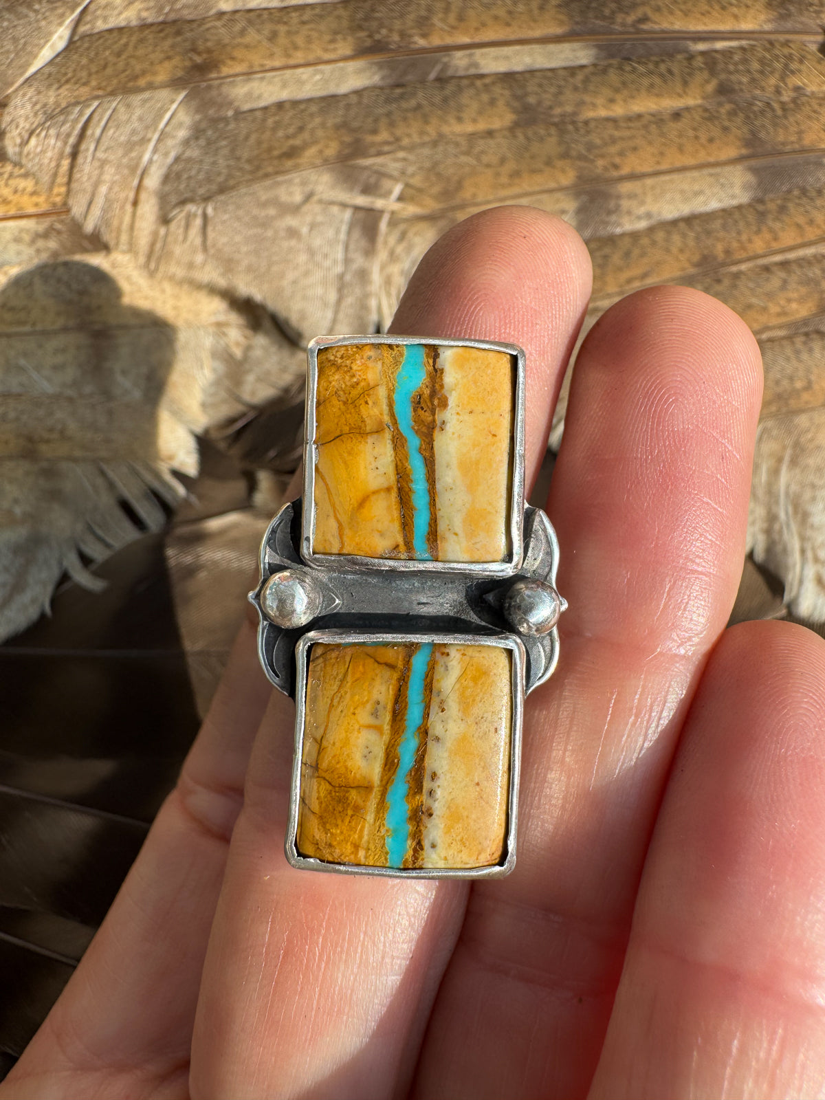 Available! Royston Ribbon Double Ring Sterling Silver 7.25