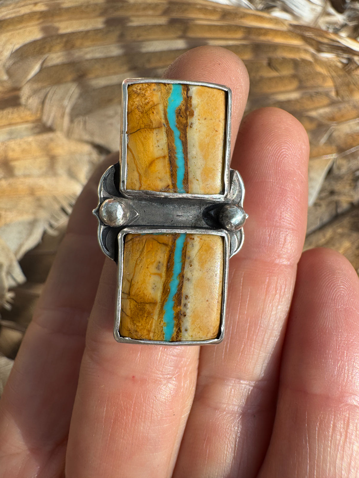 Available! Royston Ribbon Double Ring Sterling Silver 7.25