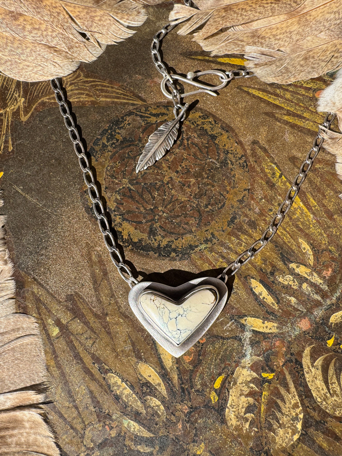 Available! Ivory Creek Variscite Sterling Silver Modern Heart Necklace