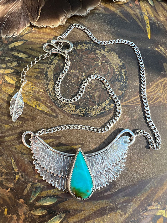 Goddess Isis Sonoran Gold Turquoise Necklace